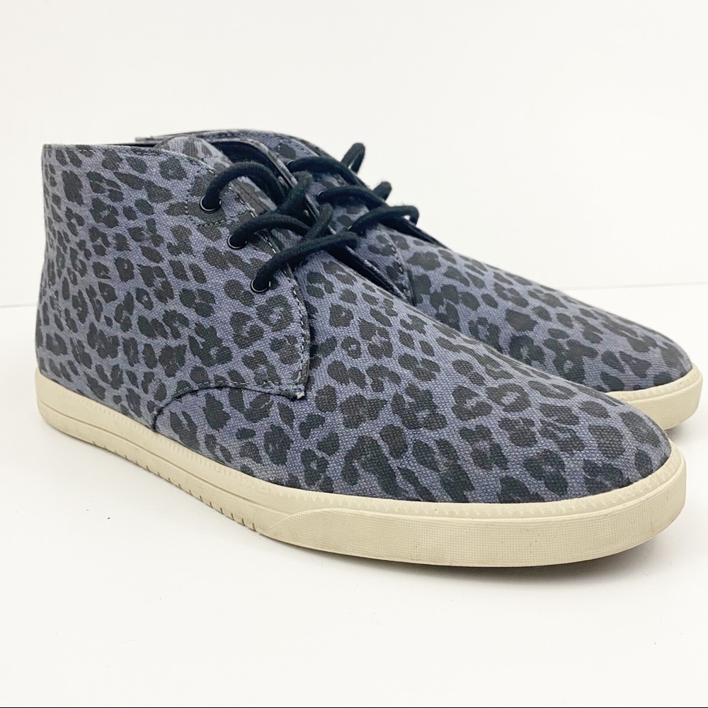 Clae Strayhorn Textile‎ Blue Leopard Canvas size 8